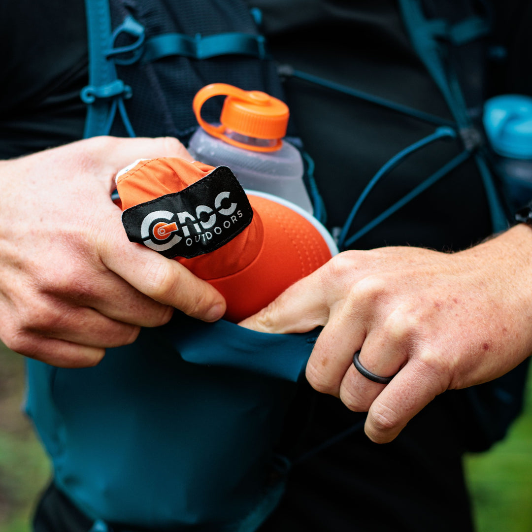 Cnoc Custom Long Haul Hat, Orange, Blue and White