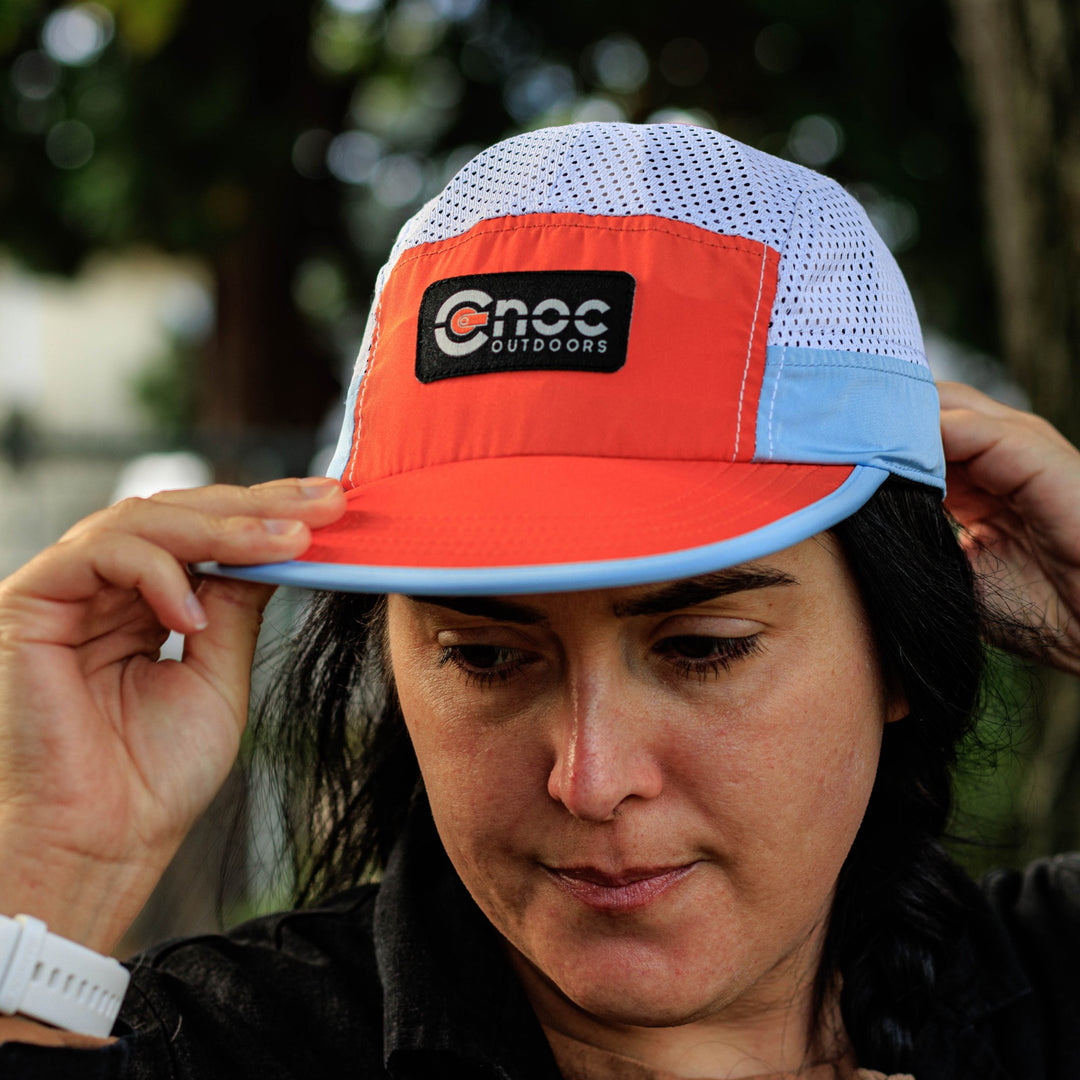 Cnoc Custom Long Haul Hat, Orange, Blue and White