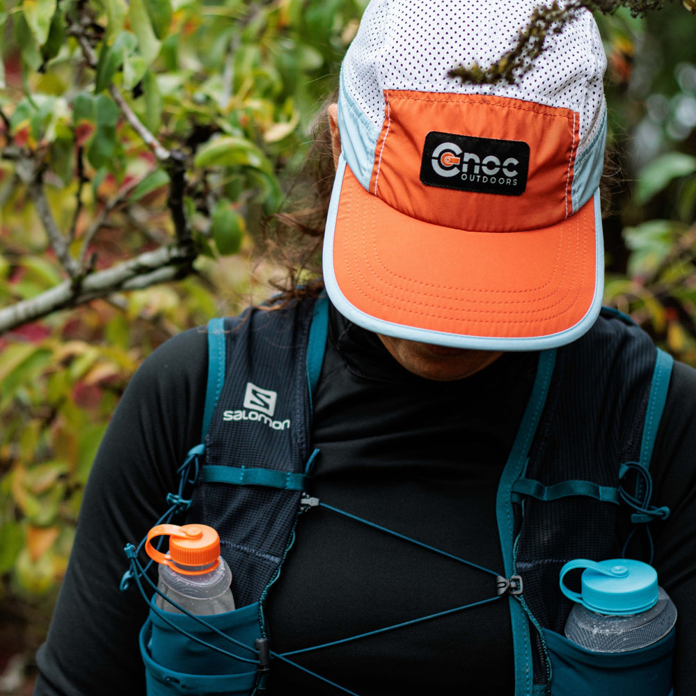 Cnoc Custom Long Haul Hat, Orange, Blue and White
