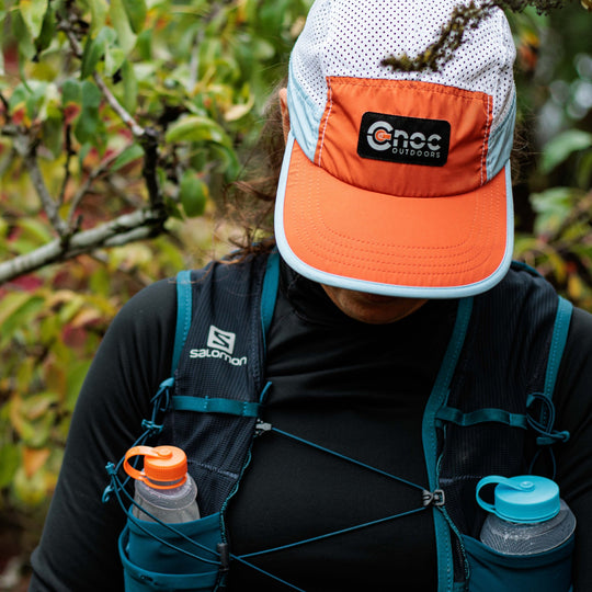 Cnoc Custom Long Haul Hat, Orange, Blue and White