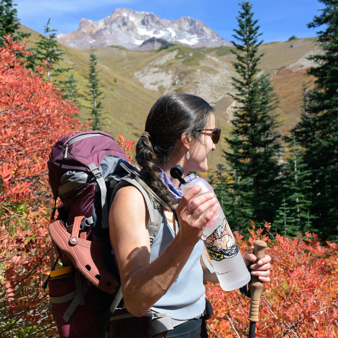The 'Longs Peak Alpenglow' Vesica with a backpacker